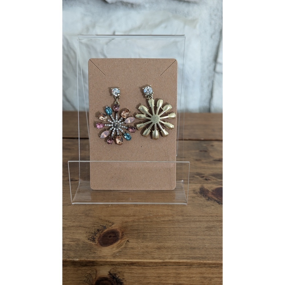 Colorful and Festive Snowflake Holiday Earrings - Picture 3 of 3